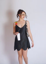 Load image into Gallery viewer, A-Line Black Flower Dress
